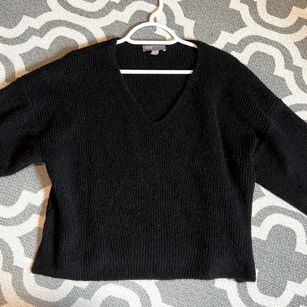 ASOS black v-neck sweater